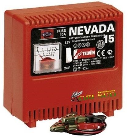 Caricabatteria NEVADA 15 Telwin 12/24V - 9/4,5 Amp C/Amperom.