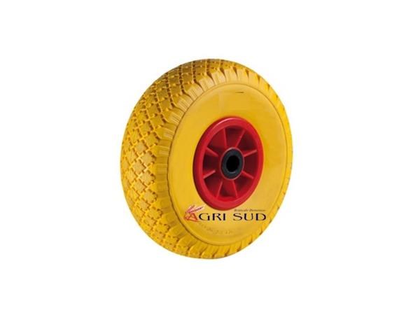 Ruota x Carrello Poliuret. d. 250 c/Cuscinetto Disco Pvc d. Int. 20 mm