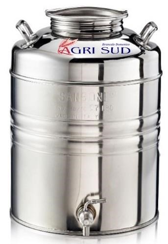 SANSONE Cont. Olio Inox lt. 20 c/Pr. Inox