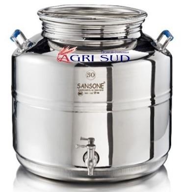SANSONE Cont. Olio Inox lt. 30 c/Pr. Inox Sald. Mod. Europa